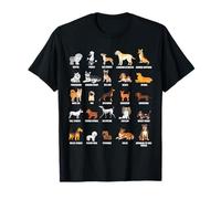 Types of Dogs Lovers Cute Dog Keepers Guide éducatif T-Shirt