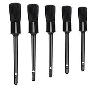 TYPHEERX Lot de 5 brosses de nettoyage de voiture pour roues de moteur, intérieur d'aération, tableau de bord, emblèmes