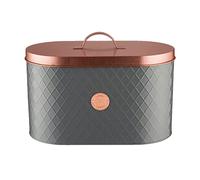 Typhoon Living Couvercle Boîte à Pain, en Acier Inoxydable, Gris/cuivre, 34 x 18.5 x 20 cm