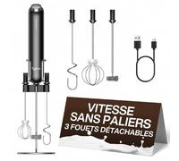 Typhur InstaWhisk Mousseur à Lait Électrique, Vitesse Variable, 3 Fouets