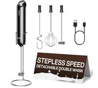 Typhur Mousseur à lait rechargeable avec support, baguette à café électrique portable et fouet en mousse pour latte, cappuccino, matcha, lait d'amande, milkshakes protéinés (3 fouets inclus)