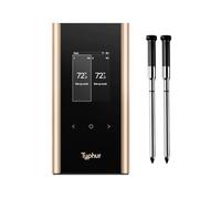 Typhur Sync Gold Thermomètre Cuisine Sans Fil, 2 Sondes, WiFi & Sub-1GHz, 6 Capteurs, Précision ±0,3℃, Application & Base Intelligente, IPX8, Sonde Barbecue pour Four Fumoir Gril Friteuse à Air