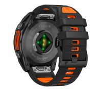 Typi-Quickfit 22mm 26mm Fenix8 Bracelet De Montre Pour Garmin Fenix E 8 47mm 51mm 7 7x 6 6x/Epix Pro/Enduro 3 Bracelet En Silicone BicoloreBlack OrangeQuickfit 22mm