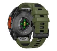 Typi-Quickfit 22mm 26mm Fenix8 Bracelet De Montre Pour Garmin Fenix E 8 47mm 51mm 7 7x 6 6x/Epix Pro/Enduro 3 Bracelet En Silicone BicoloreArmy Green BlackQuickfit 22mm
