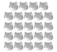 Typing Stickers for Long Nails - 24 Pieces Keypad Caps, Raised Transparent Cat Head Bubbles, Keyboard Nail Protector | Women Teens PC Laptop Desktop Computer Game Work Typing, Durable Silicone