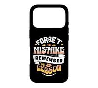 Typographic Forget The Mistake Remember The Lesson Retro Coque pour iPhone 17 Pro