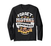 Typographic Forget The Mistake Remember The Lesson Retro Manche Longue
