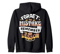 Typographic Forget The Mistake Remember The Lesson Retro Sweat à Capuche