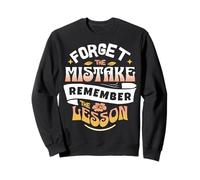 Typographic Forget The Mistake Remember The Lesson Retro Sweatshirt