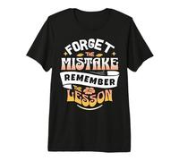 Typographic Forget The Mistake Remember The Lesson Retro T-Shirt Haut de Gamme