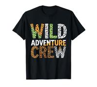 Typographie audacieuse d'impression Animale pour Les Amateurs d'aventure T-Shirt
