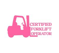 typographie de chariot élévateur avec illustrations de camions industriels Stickers lettrage 47.6x94.8cm Fourni avec un kit de film de transfert Rose