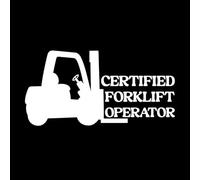 typographie de chariot élévateur avec illustrations de camions industriels Stickers lettrage 54.4x108.3cm Installation facile Blanc