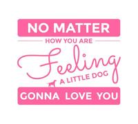 typographie de chien et Stickers muraux 49.2x59.2cm N'abîme pas le mur Rose