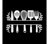 typographie de cuisine Stickers lettrage 57.6x93.9cm N'abîme pas le mur Blanc