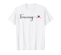 Typographie de cœur d'escrime Mignonne T-Shirt Graphique avec Valeur