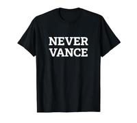 Typographie de déclaration Politique Never Vance T-Shirt Graphique avec Valeur, Homme, Noir, M