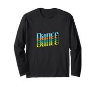 Typographie de gradient de réflexion de danse Manche Longue