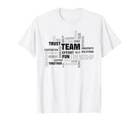 Typographie de Groupe de Motivation Nuage de Mots d'équipe T-Shirt