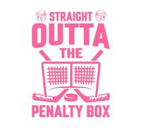 typographie de hockey tout droit sortie du banc des pénalités Stickers muraux 50.4x68.9cm Stickers pour vitres Rose