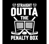 typographie de hockey tout droit sortie du banc des pénalités Stickers muraux en vinyle 50.4x68.9cm Décoration artistique Blanc