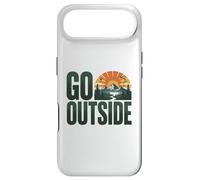 Typographie de Paysage Go Outside Mountain Sunrise Coque pour iPhone Air