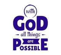 typographie de versets bibliques, affiche chrétienne Stickers lettrage 64x84.2cm Plusieurs tailles disponibles Bleu foncé