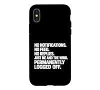 Typographie détox numérique définitivement déconnectée Coque pour iPhone X/XS