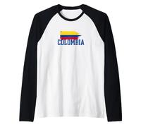 Typographie Drapeau colombien fierté colombienne Vintage Grunge Manche Raglan
