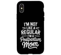 Typographie drôle de Dicton Sarcastique pour Maman Post-Partum Coque pour iPhone X/XS