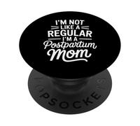 Typographie drôle de Dicton Sarcastique pour Maman Post-Partum PopSockets PopGrip Adhésif