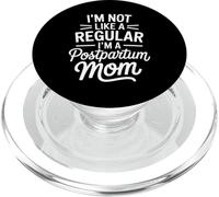Typographie drôle de Dicton Sarcastique pour Maman Post-Partum PopSockets PopGrip pour MagSafe