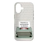 Typographie drôle de Machine à écrire Il n'y a Pas de Permanence dans la Fiction Coque pour iPhone 17
