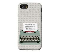 Typographie drôle de Machine à écrire Il n'y a Pas de Permanence dans la Fiction Coque pour iPhone SE (2020) / 7/8
