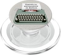 Typographie drôle de Machine à écrire Il n'y a Pas de Permanence dans la Fiction PopSockets PopGrip pour MagSafe