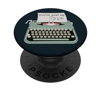 Typographie drôle de Machine à écrire Youre My Type PopSockets PopGrip Adhésif