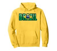 Typographie du Drapeau du Brésil Sweat à Capuche
