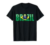 Typographie du Drapeau du Brésil T-Shirt