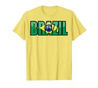 Typographie du Drapeau du Brésil T-Shirt