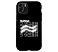 Typographie du Zodiaque Verseau Astrologie rétro Vintage Coque pour iPhone 11 Pro