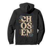 Typographie Florale rétro choisie avec Citation botanique bohème Sweat à Capuche