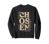 Typographie Florale rétro choisie avec Citation botanique bohème Sweatshirt