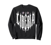 Typographie Gothique du Liberia avec Drapeau du Libéria étoile Sweatshirt