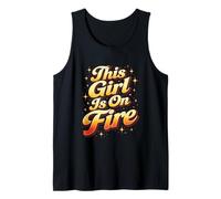 Typographie Graphique rétro « This Girl is on Fire » Débardeur