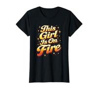 Typographie Graphique rétro « This Girl is on Fire » T-Shirt