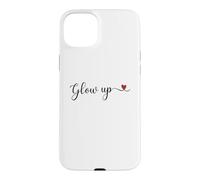 Typographie Manuscrite phosphorescente avec Un Cadeau en Forme de cœur Coque pour iPhone 15 Plus
