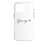 Typographie Manuscrite phosphorescente avec Un Cadeau en Forme de cœur Coque pour iPhone 16 Pro Max