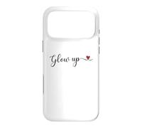 Typographie Manuscrite phosphorescente avec Un Cadeau en Forme de cœur Coque pour iPhone 17 Pro Max