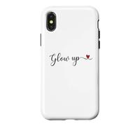 Typographie Manuscrite phosphorescente avec Un Cadeau en Forme de cœur Coque pour iPhone X/XS