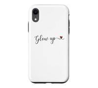Typographie Manuscrite phosphorescente avec Un Cadeau en Forme de cœur Coque pour iPhone XR